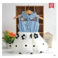 2015 new summer dress Kids Girls Denim Skirt Dress Baby Child princess dress.